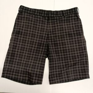 Nike Golf Men's Plaid/Check Shorts Black/Gray